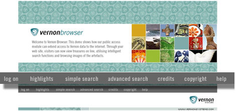 starting screen of Vernon Browser